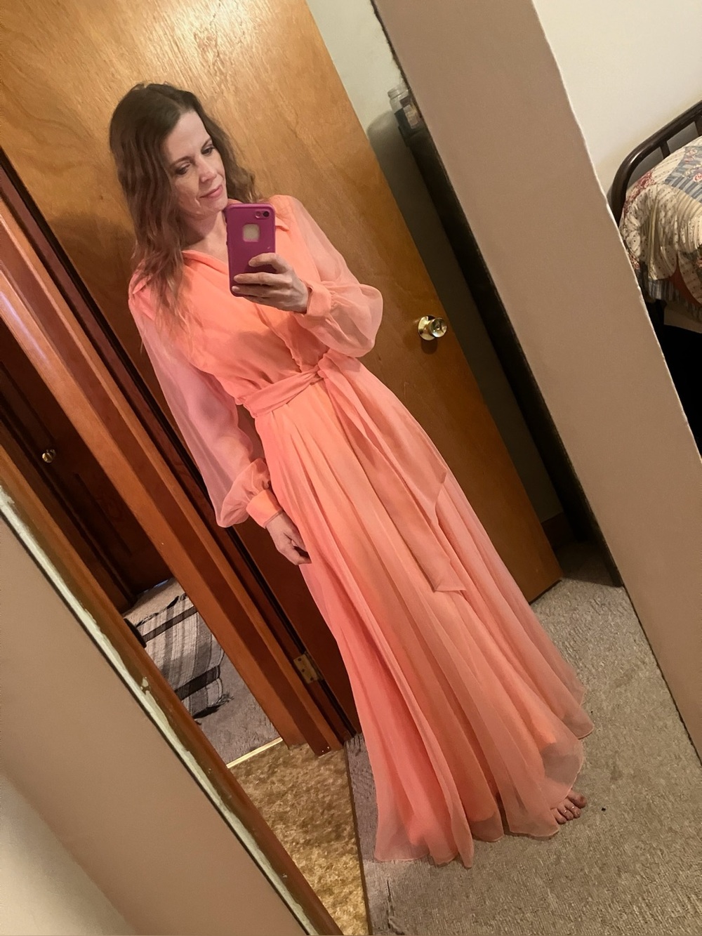 70s hostess dress, xsmall